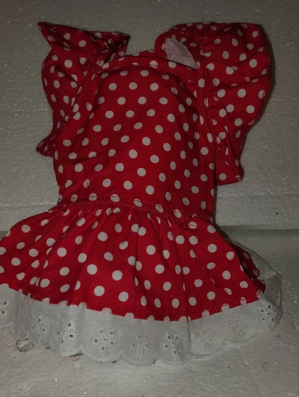 Pet Mickey Mouse Red Polka Dot Dress S